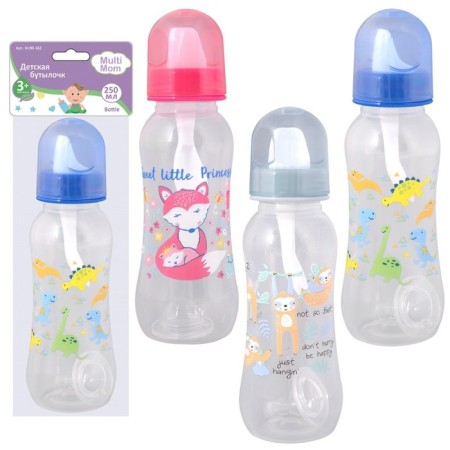 Children's silicone bottle, 250 ml, color mix