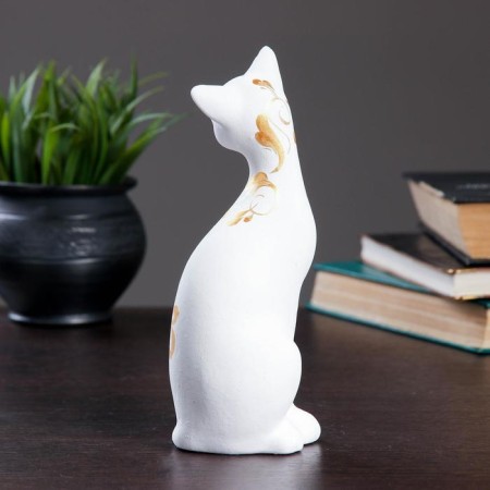 Figure "Cat eared" 7x8x20cm white-2