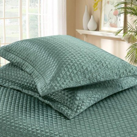 A set with the Trinity cover, size 240x260 cm, 50x70 cm - 2 pcs, emerald color-1