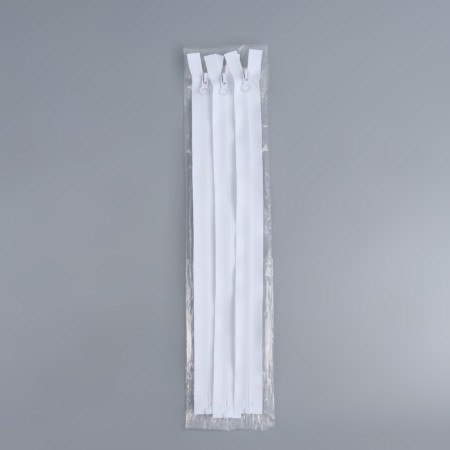 Lightning “Spiral”, No. 7, detachable, waterproof, automatic lock, 40 cm, white color-2