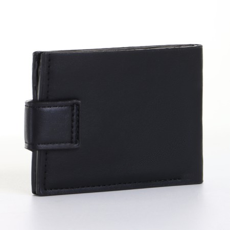 Male purse on the button, black color-1