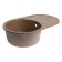 Curler for kitchen from Zein 110/Q9, 730 x 450 mm, oval, overflow, Terracotta color
