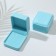 A case for a headset (earrings, pendant) "Geometry" Tiffany, 8 × 7, Blue Color