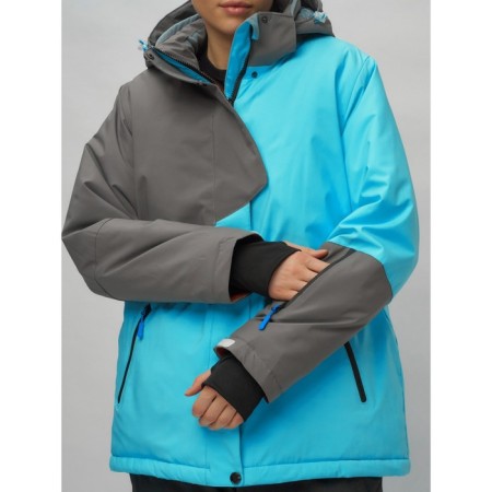 Ski suit female, size 60, blue color-3