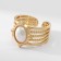 Ring with pearls "bohemia" color white in gold, dimensionless