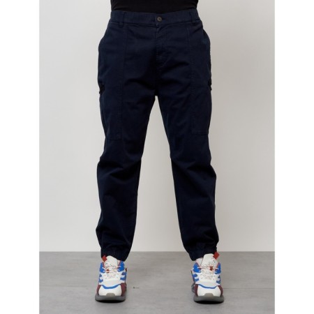 Cargo jeans men, size 44-46, dark blue color