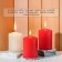 Candle cylinder aromatic "spicy apple", set 4x6 cm, 3 pcs