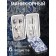 The manicure set "Gzhel", 6 items, in the case, blue, white
