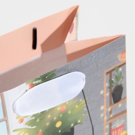 Laminated square "Happiness", 14 x 14 x 9 cm, New Year-4