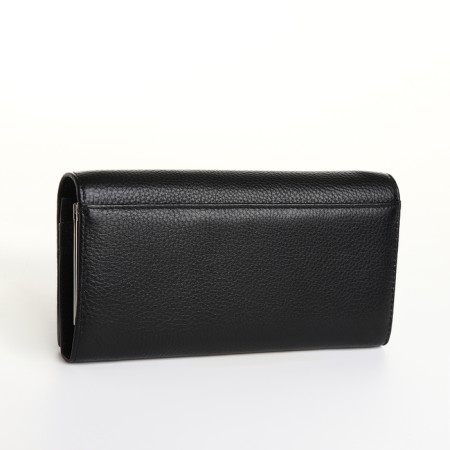 Women's wallet on a magnet, black color-1
