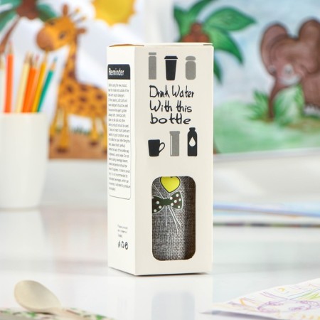 A glass bottle in the case “Bow”, 300 ml, h = 16.5 cm, color mix-6
