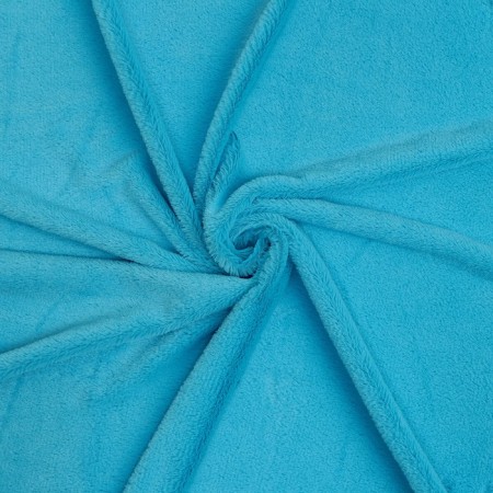 Lock "Meh" on a knitted basis, 100 × 150 cm, blue color