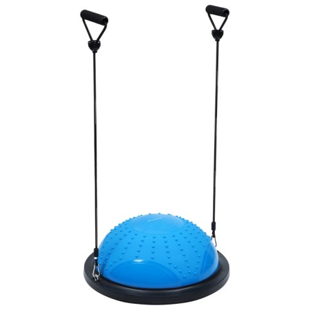 Half -sphere BOSU gymnastic onlytop, massage, with a pump, 46x20 cm, blue color is blue-1