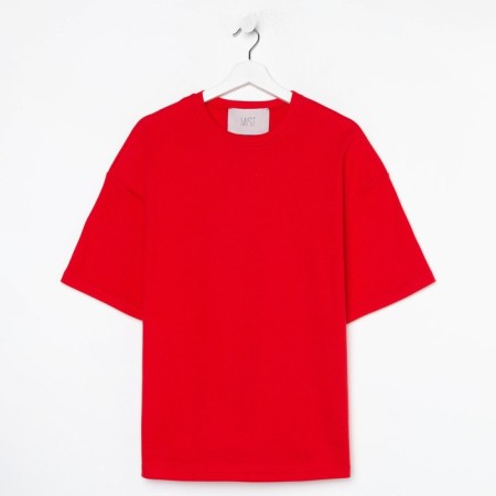 Women's T-shirt MIST BASIC, S-M size, red color-6