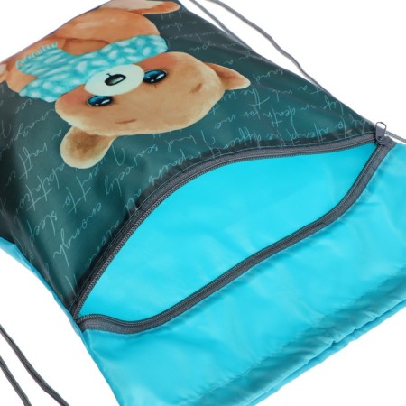 A bag for shoes with a pocket of 420 x 340 mm, calligrata MSO-7C, (soft polyester, density 210D), "Bear"-2
