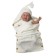 Knitted envelope, size 72x36 cm, milk color