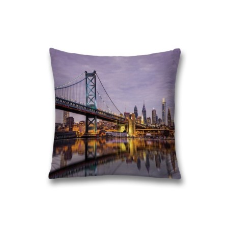 Decorative pillowcase "City Secrets", on lightning, size 45x45 cm