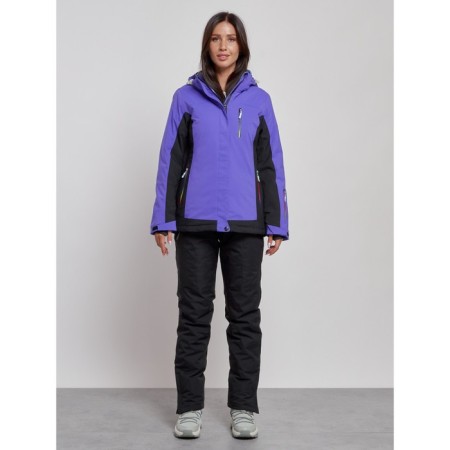Ski costume female winter, size 42, dark purple color-3
