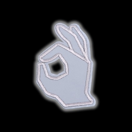 Reflective thermonacleka "Okay", 7 × 4.5 cm, color gray color-2