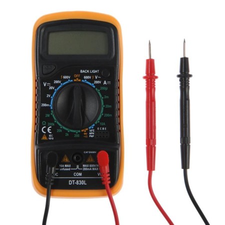 Tundra multimeter, DT-830L, ACV/DCV, DCA, 200-2Mω, call, backlight-7