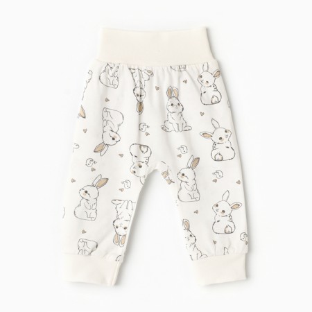 Children's sliders "Antoshka", white color/bunnies, height 80