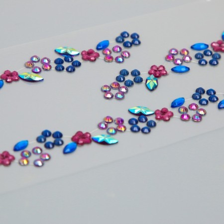 Sticker Plastic Rhocker "Flowers" MIX 11.6x18 cm-3