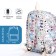 School backpack from textiles on a zipper, 3 pockets, pencil case, color colorful color