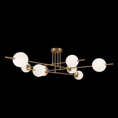 Suspended lamp Freya Fr5205PL-08BS Damask, 900x900x400 mm, E27, 8x60W, brass color-4