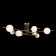 Suspended lamp Freya Fr5205PL-08BS Damask, 900x900x400 mm, E27, 8x60W, brass color