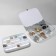 Steam for jewelry "Casket" 2 tiers, 30 cells, 18 × 14 × 5 cm, plastic, white color