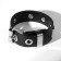 Bracelet Skin "Hardcore" heart, black color in silver