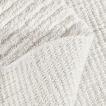 Soft bathroom rug, 60x90 cm, white color-5
