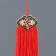 Plastic suspension, textile "Chinese style" red 0.7x3x17.5 cm