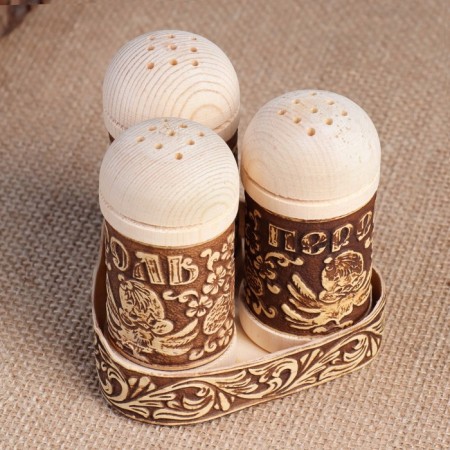 Set for spices "chick", trio, angle, d = 4.5 cm, h = 9 cm-1