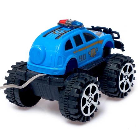 Police jeep, at remote control, works from batteries, mix-2