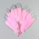 A set of goose feathers 15-20 cm, 10 pcs, bright pink with silver crumb
