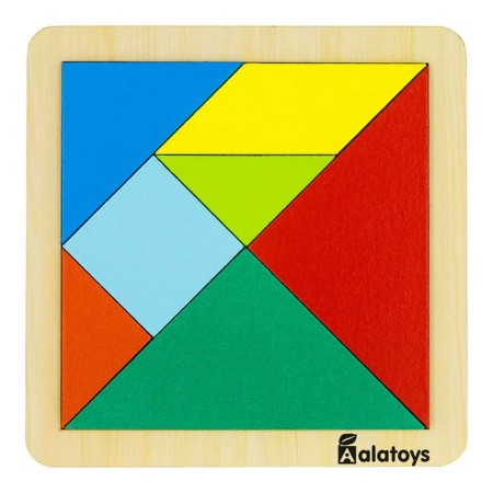 Puzzle "Tangram", 20 tasks, 7 parts, 10 bilateral cards-2