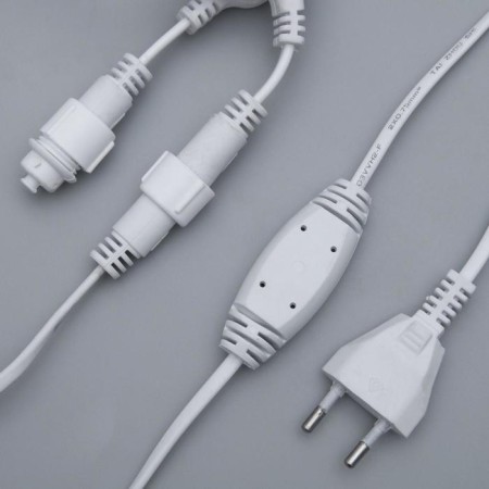 Garland "Curtain" 2 × 1.5 m, IP44, UMS, white thread, 360 SMD-LED, glow warm white, 220 V-6