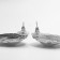 Earrings with pearls "abstraction" mirror, color silver