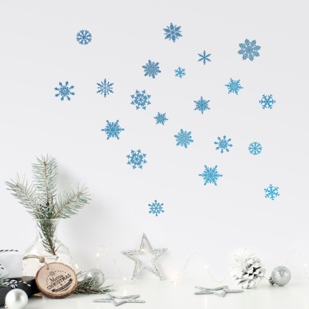 Sticking with a luminous layer "Snow Round dance", 10.5 x 14.8 cm, New Year-3