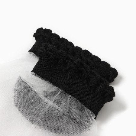 Women's socks glass minku "Flowers", black color, rr 36-37 (23 cm)-6