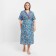 Women's bathrobe "Zapashny", green color/blue mix, size 54