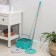 Mop with spin and bucket, microfiber nozzle, compact