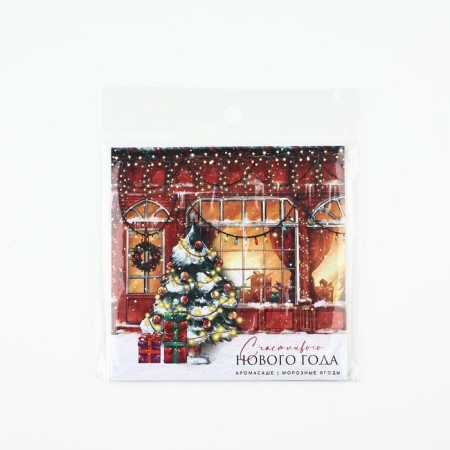 Aromasash in the envelope of "Happy New Year", aroma frosty berries, 11 x 11 cm-4
