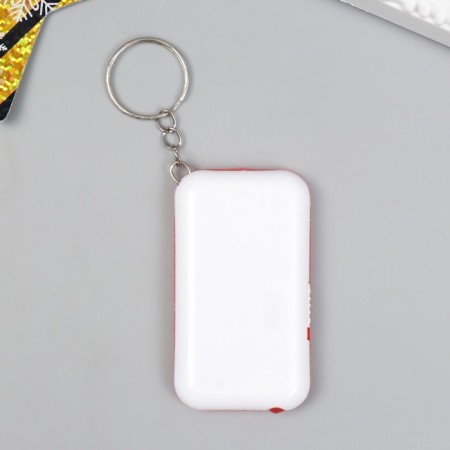Flashlight on the ring "Grandfather Frost - Magic nearby" 6.5x3.5x1 cm-2