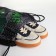 Back for shoes on the lace, black/green color
