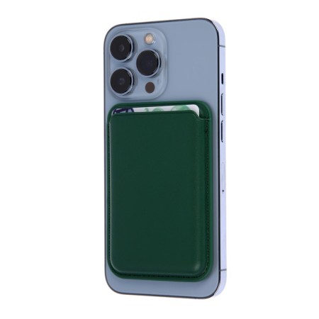 Cartholder for phone, leather, magsafe, green