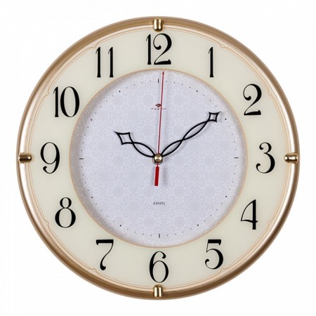 Watching clock, interior "classics with a pattern", silent, d-32.5 cm