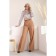 Female trousers, size 48, beige color