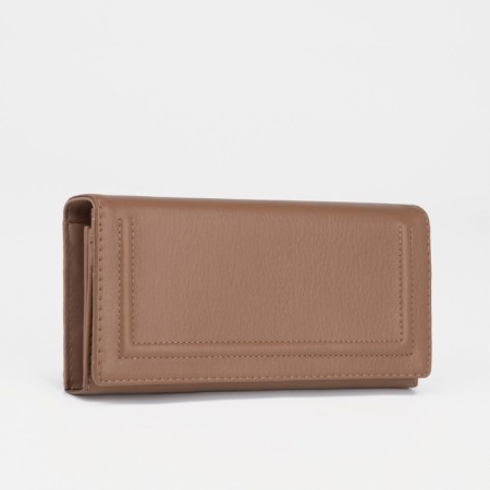 Women's wallet on magnets, beige color